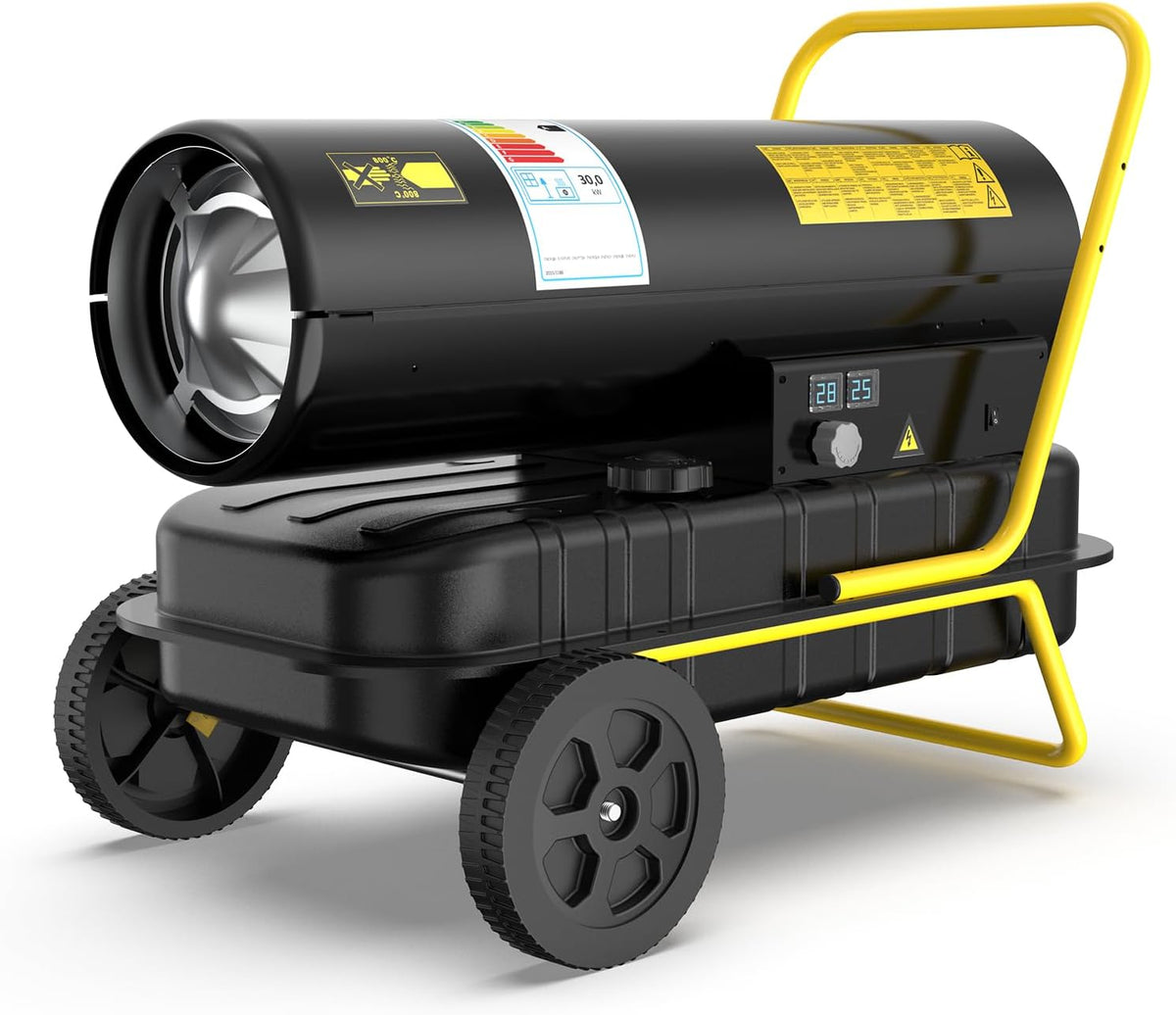 DAHTEC Ölheizungen, 30 kW, Schwarz, Heizkanone Diesel Bautrockner, Großtank Bauheizer