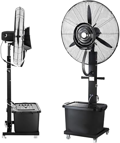 76 Standventilatoren, 76,2 cm, 42 l, Weiß, 2 cm hoher Geschwindigkeits-Ventilator für den Außenbereich, Tank, 3 Geschwindigkeiten