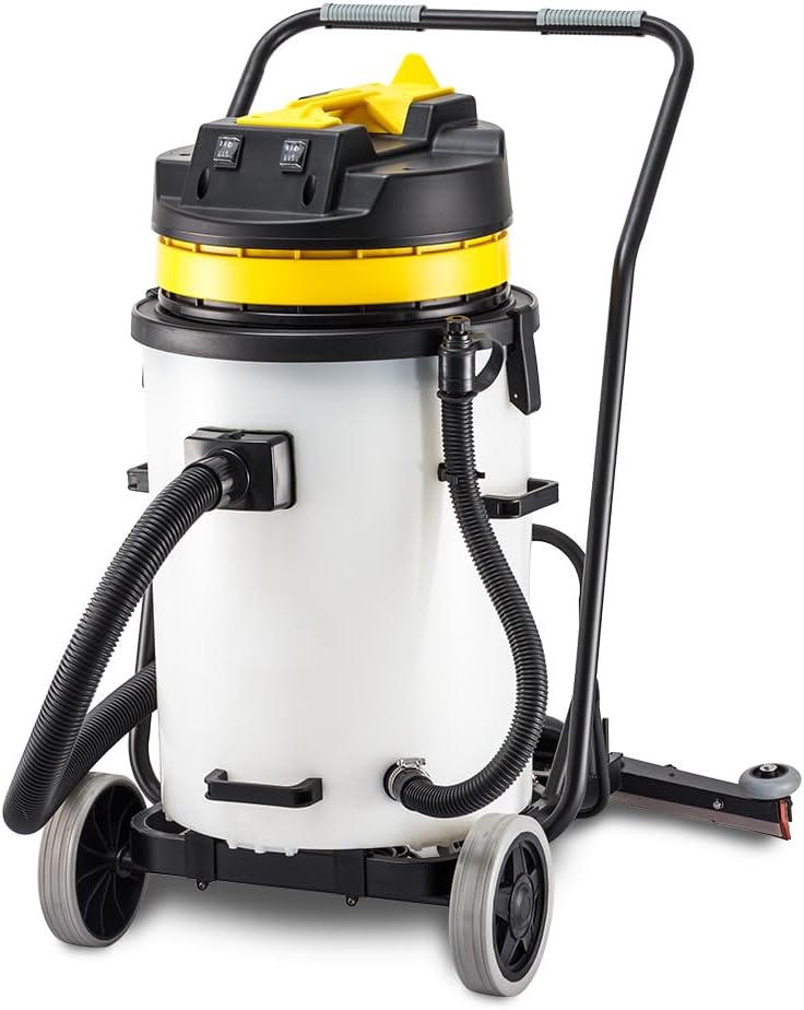 G.I.V. - Reinigungstechnik Nass-,Trockensauger für Werkstätten, 60 L, Schwarz