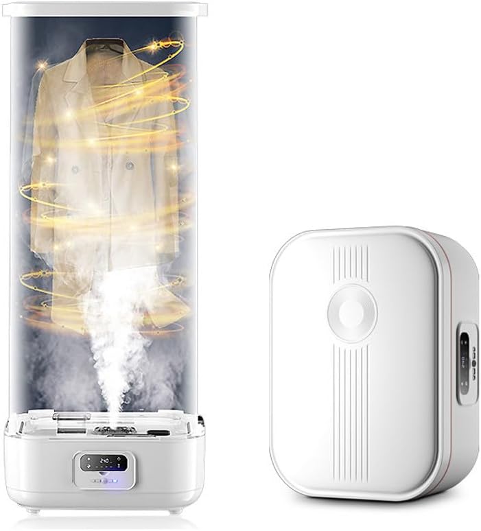 zxmeimm Dampfglätter, 900 W, Schwarz, Smart Steamer Mit Fernbedienung und Timer - Leistung, Vielseitiges Dampfen für alle Kleidungsstücke