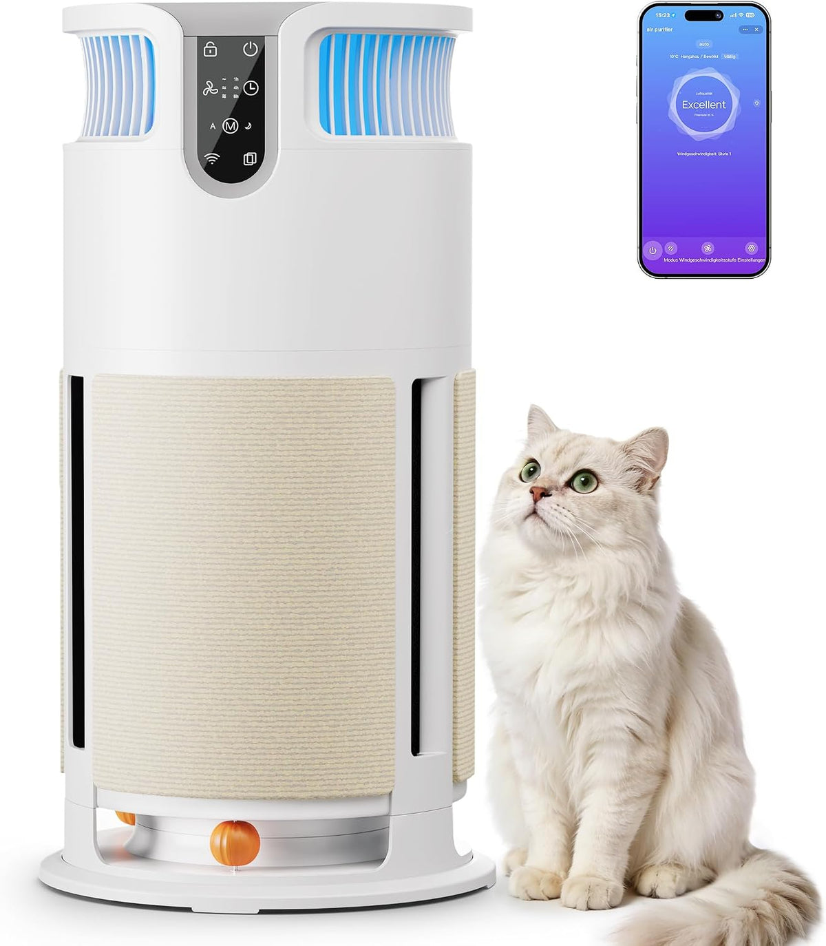 Devoko Dunstabzugshaube, Weiß, Intelligenter Luftreiniger für Haustiere, Dieser Air Purifier entfernt 99, 98% Tierhaare