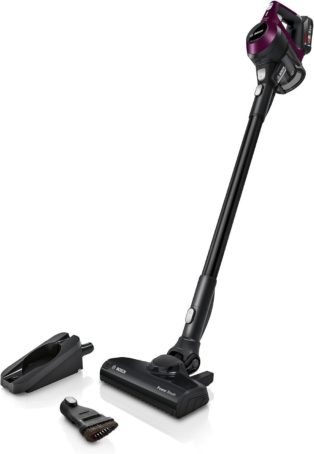 Bosch Staubsauger, Violett, Akku- Unlimited Serie 6 BCS6111P, kabelloser Hand, beutellos, leicht, Hygiene-Filter