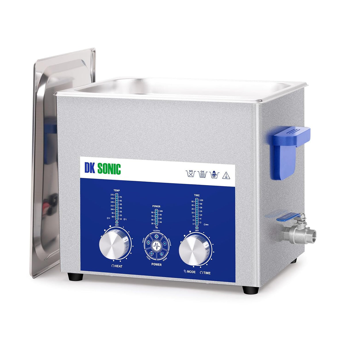 DK SONIC Labor-Reinigungsartikel, 240 W, 10 L, Schwarz, Ultraschallreiniger, Industrielles Ultraschallreinigungsgerät mit Einstellbarer