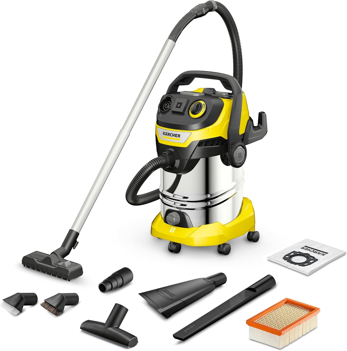 KÄRCHER Nass-Trockensauger, 1.300 W, 30 l, Silber, Nass-/Trockensauger WD 6 P S V-30/6/22/T Car & Pet, inkl. Steckdose