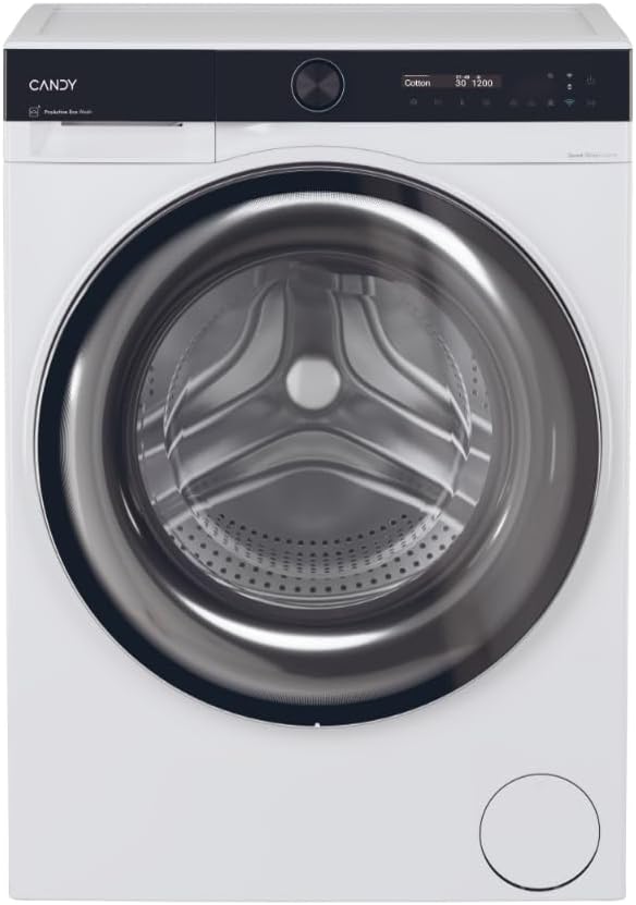 CANDY Waschmaschine, 8 kg, Weiß, BWS 4128B8-S, 12 +, 1400 U/min, freistehend, Energieklasse D