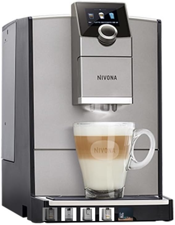Nivona Kaffeevollautomat, Schwarz/Silber, NICR795 NICR 795 titan/chrom