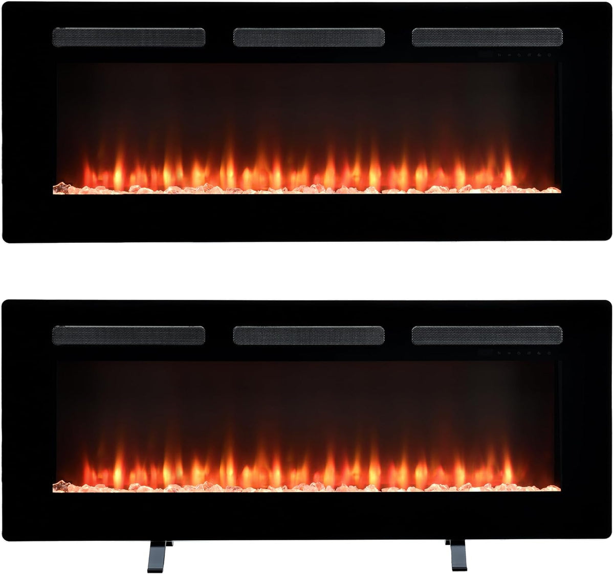 DIMPLEX Elektrokamin, 121,9 cm, 122 cm, Grau, Sierra 48' / - mit Heizung und Kaminfeuer - Realistischer, Aufhängen oder Freistehend - App Bedienung