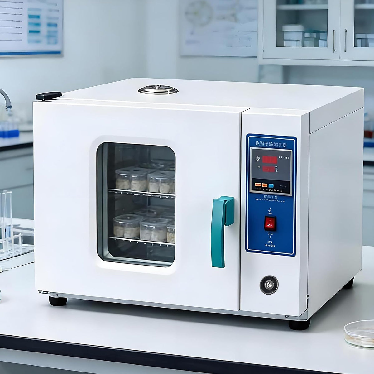 EpyGnom Verdampfungs- & Trocknungsausrüstung, 43 L, Grau, Vakuum Trockenschrank für Labor und Industrie, 300 °C) für effizientes Trocknen